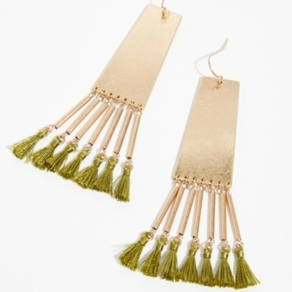 Free People Jewelry - Free People Half Moon Tassel Earrings